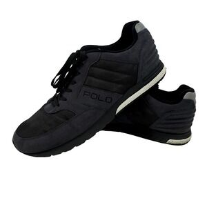 Polo Ralph Lauren Men's Sneakers Black Suede Athletic Shoes Size 12
